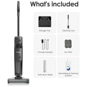 Aspirador de Pó Multifuncional sem Fio com Sistema de Controle Inteligente, 110V, Tineco Floor ONE S3, Cinza