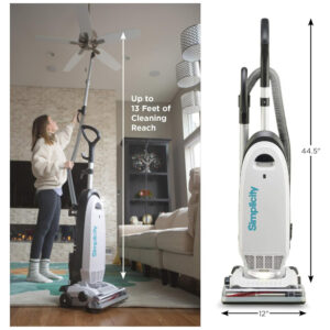Aspirador de Pó Comercial com Acessórios, Filtro e Saco HEPA Certificado, 110V 1320W Simplicity S20EZM, Branco