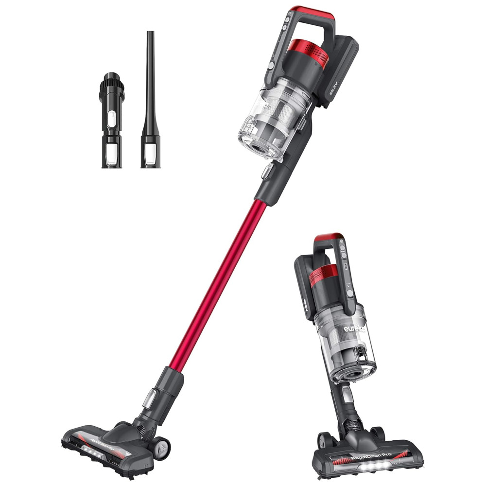 Aspirador de Pó Portátil LED Multifuncional com Luz LED, EUREKA NEC186, Vermelho