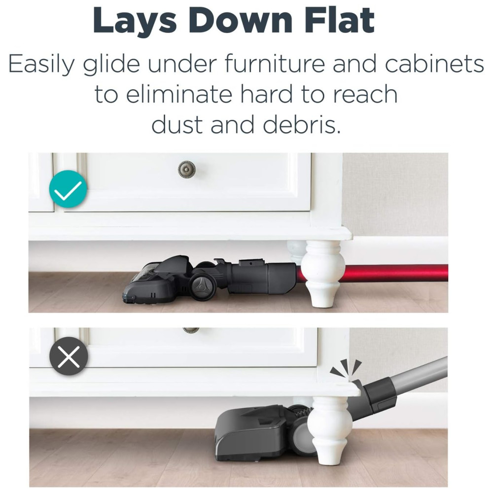 Aspirador de Pó Portátil LED Multifuncional com Luz LED, EUREKA NEC186, Vermelho