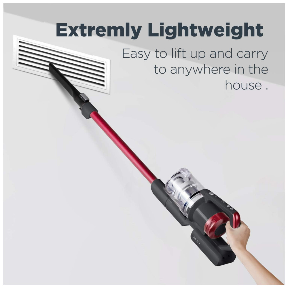 Aspirador de Pó Portátil LED Multifuncional com Luz LED, EUREKA NEC186, Vermelho