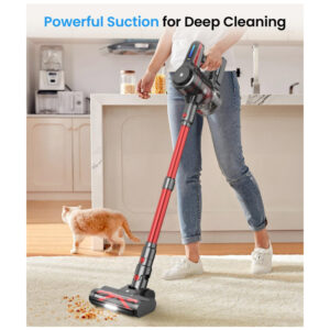 Aspirador de Pó Sem Fio CHEBIO A16, Sucção Poderosa de 28KPa, 45 Minutos de Autonomia, 1,5 Litros de Capacidade, Leve e Versátil