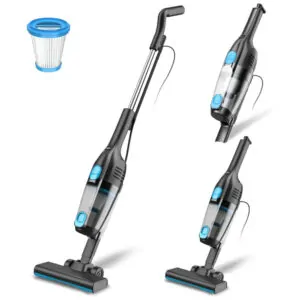 Aspirador de Pó Vertical com Fio, 20Kpa de Sucção Potente, Filtro HEPA, Leve e Versátil, Ideal para Pêlos de Animais e Pisos Difíceis,Vazone