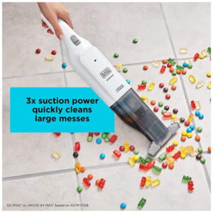 Aspirador de Pó de Mão Multifuncional sem Fio, 110v, BLACKDECKER HLVC315B10, Branco
