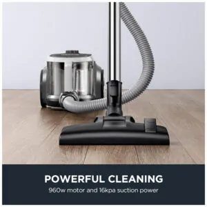 Aspirador Canister Bagless Eureka NEN180, Sucção 16kPa, Motor 1000W, Filtro HEPA Lavável, 2L, 110V, Prata Preto
