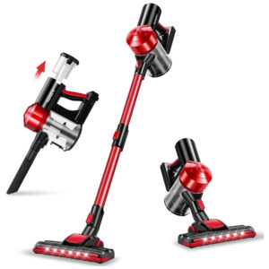 Aspirador de Pó sem Fio iwoly C150 Recarregável com Bateria Removível de 2200mAh, 18kPa, Filtro HEPA, Leve e Portátil