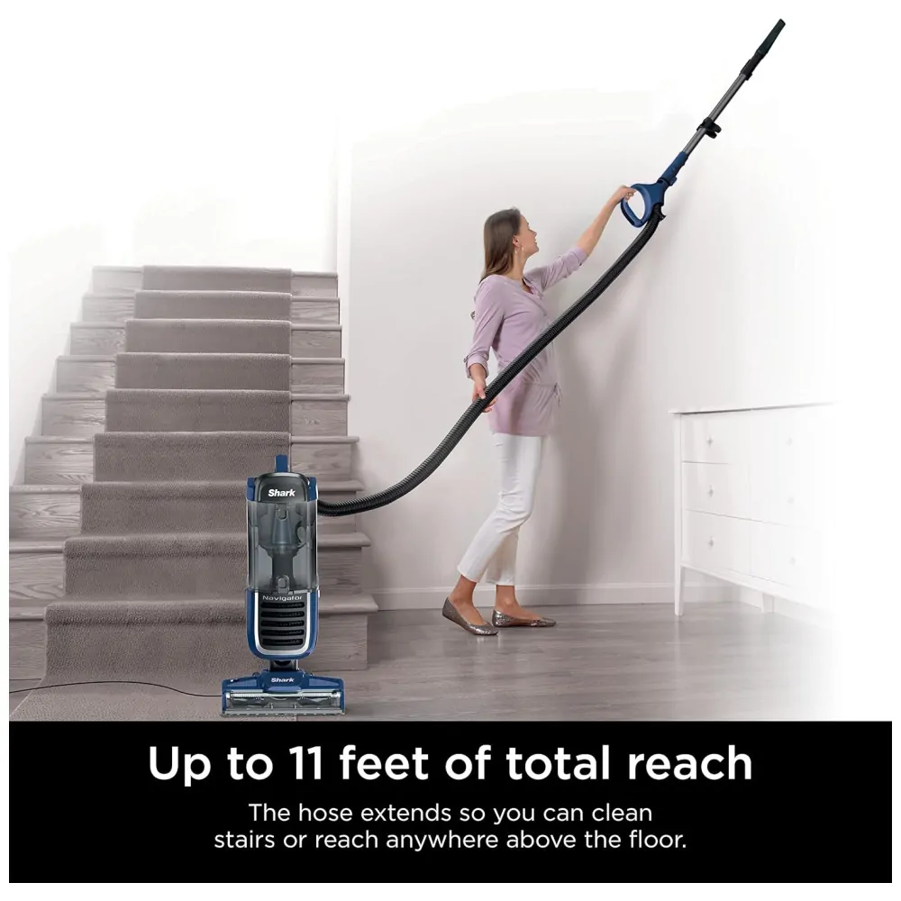 Aspirador de Pó Vertical Shark NV151 Navigator Swivel Pro Completo, com Filtro HEPA e Escova de Potência para Pets, Acessórios para Limpeza