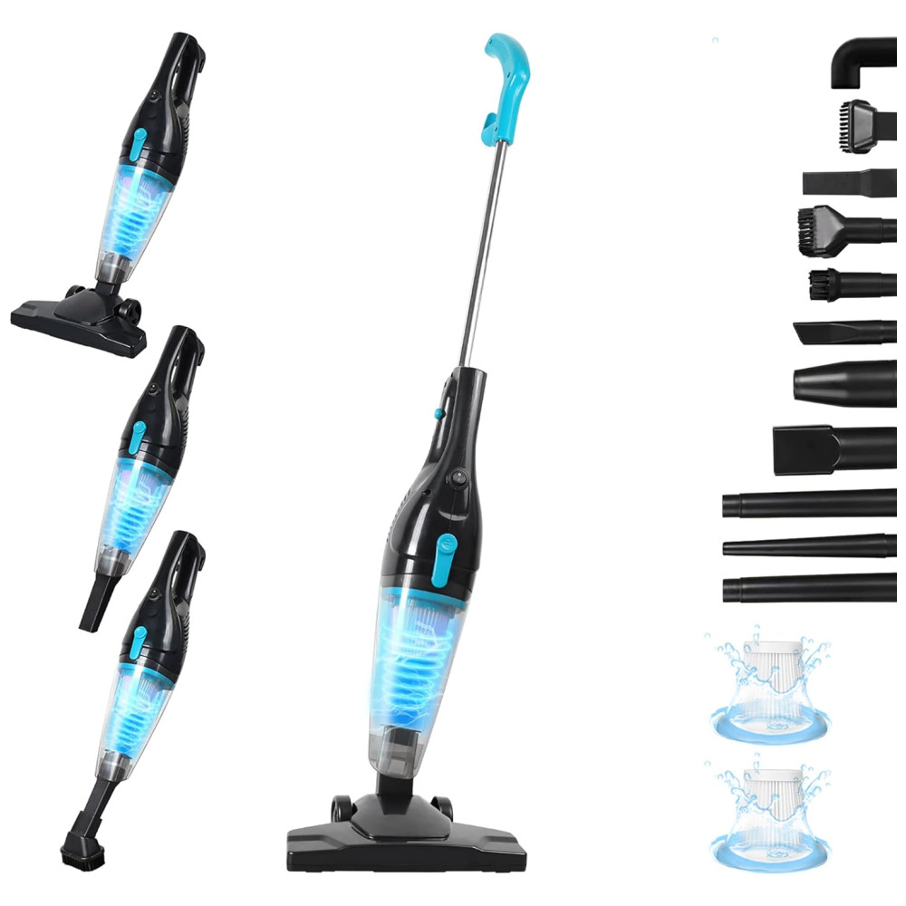 Aspirador de Pó com Fio Intercleaner 400W Sucção 15KPa, 12 em 1, Leve, Sem Saco, Modo Portátil, Ultrassilencioso, para Pisos até 120m .