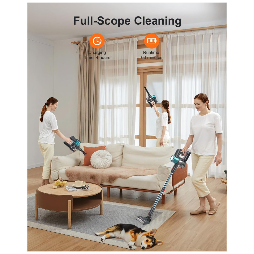 ectqlgcbl7wd0b_2 jpg - Aspirador de Pó Sem Fio GGV, Sucção Poderosa de 23KPA, Autonomia de 35 Min, Leve e Prático, Ideal para Casa, Carregamento na Parede, 3 Modos de Uso
