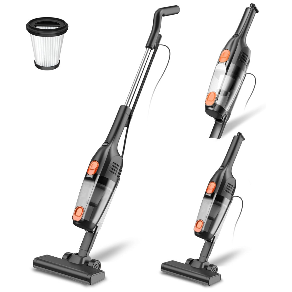 ectqsql5k1hd0b_0 jpg - Aspirador de Pó Vertical com Fio, 20000pa de Sucção Poderosa, 2 em 1 Leve para Pêlos de Animais e Pisos Difíceis Laranja e Preto,Vazone