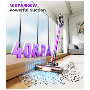 ectqw38lmd2f0b_1 jpg - Aspirador de Pó Sem Fio VIAFLY V16PRO, 500W 40Kpa, Autonomia 60 Min, Design Sustentável, Carregamento Parede, Display LED, Limpeza Eficiente