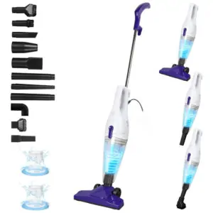 Aspirador de Pó com Fio Intercleaner Potência de Sucção de 15 KPa, 400 W, 12 em 1, Leve e Sem Saco, Portátil, Ultrassilencioso para Pisos 120 cm.