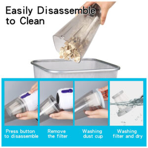 Aspirador de Pó com Fio Intercleaner Potência de Sucção de 15 KPa, 400 W, 12 em 1, Leve e Sem Saco, Portátil, Ultrassilencioso para Pisos 120 cm.