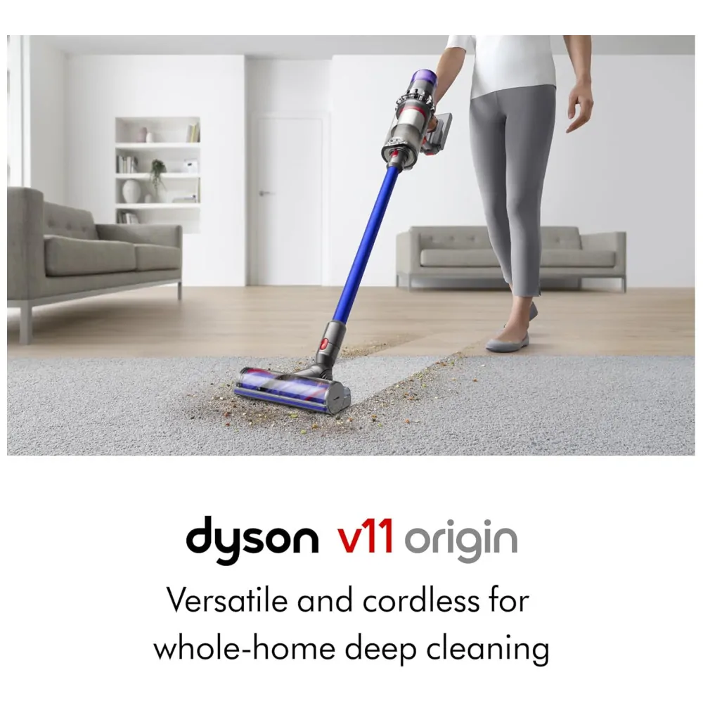 Aspirador de Pó Sem Fio Dyson V11 Origin, Nickel Azul Potência e Versatilidade para Limpeza Profunda