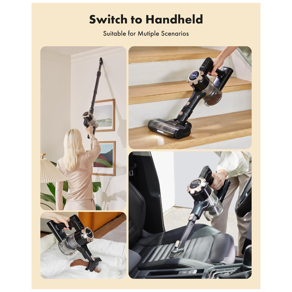 ectqzvhmmq9d0b_6 jpg - Aspirador de Pó sem Fio 8 em 1, Leve e Potente com 45 Minutos de Autonomia Ideal para Carpetes, Pêlos de Animais, Pisos de Madeira, Preto,Trucozie