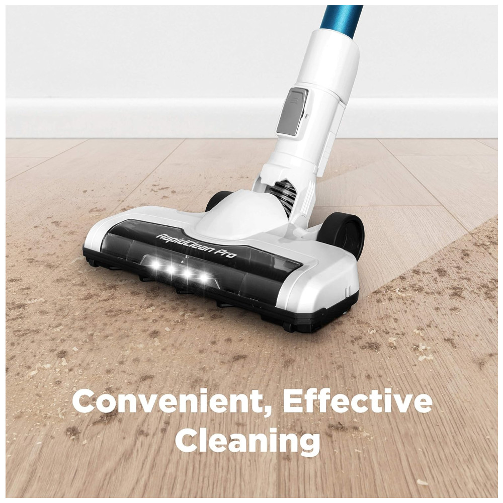 Aspirador de Pó sem Fio com Acessórios, Farol de LED e Sucção Potente, 110V, EUREKA, Branco