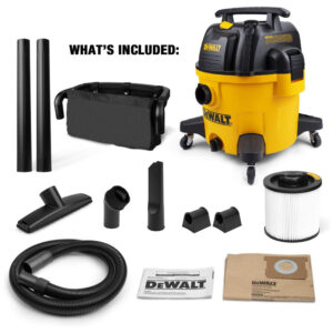 Aspirador de Pó Seco e Úmido 34L, 4.5CV de Potência com Extensores, 110v, DEWALT DXV09PA, Amarelo