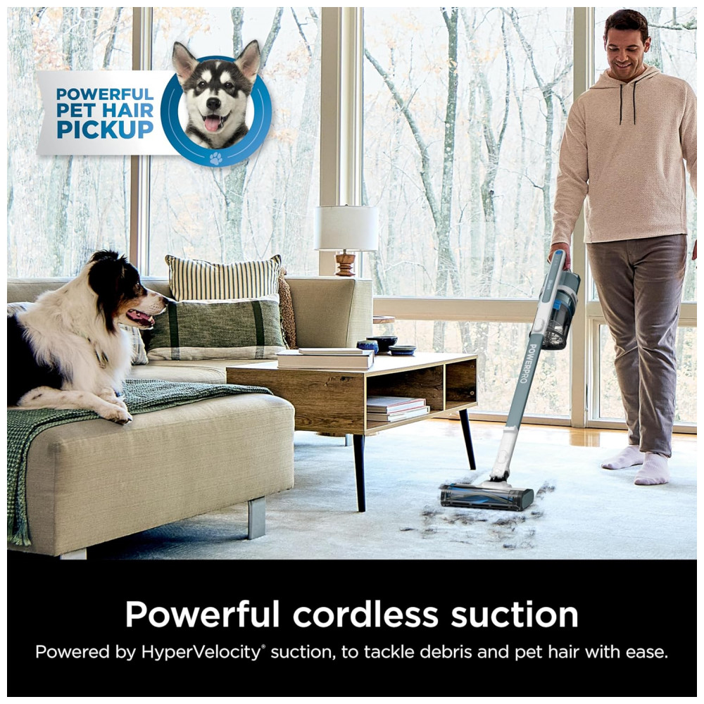 Aspirador de Pó Sem Fio Shark PowerPro Plus Essential, Leve, Recarregável, Tecnologia FloorDetect, Filtro HEPA, Autonomia de até 50 Minutos, Sucção Po