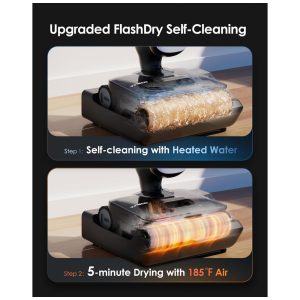 Aspirador de Pó Tineco Floor One S9 Artist Pro Wet Dry, 22kPa de Sucção, Design Anti Emaranhado, Autolimpeza Flashdry , Até 75 Min de Autonomia