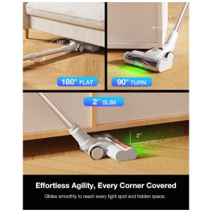ectq5g55x99f0b_4 jpg - Aspirador de Pó sem Fio para Casa, Leve e Recarregável com 55min de Autonomia, Sucção Poderosa, Farol LED Verde, Maircle