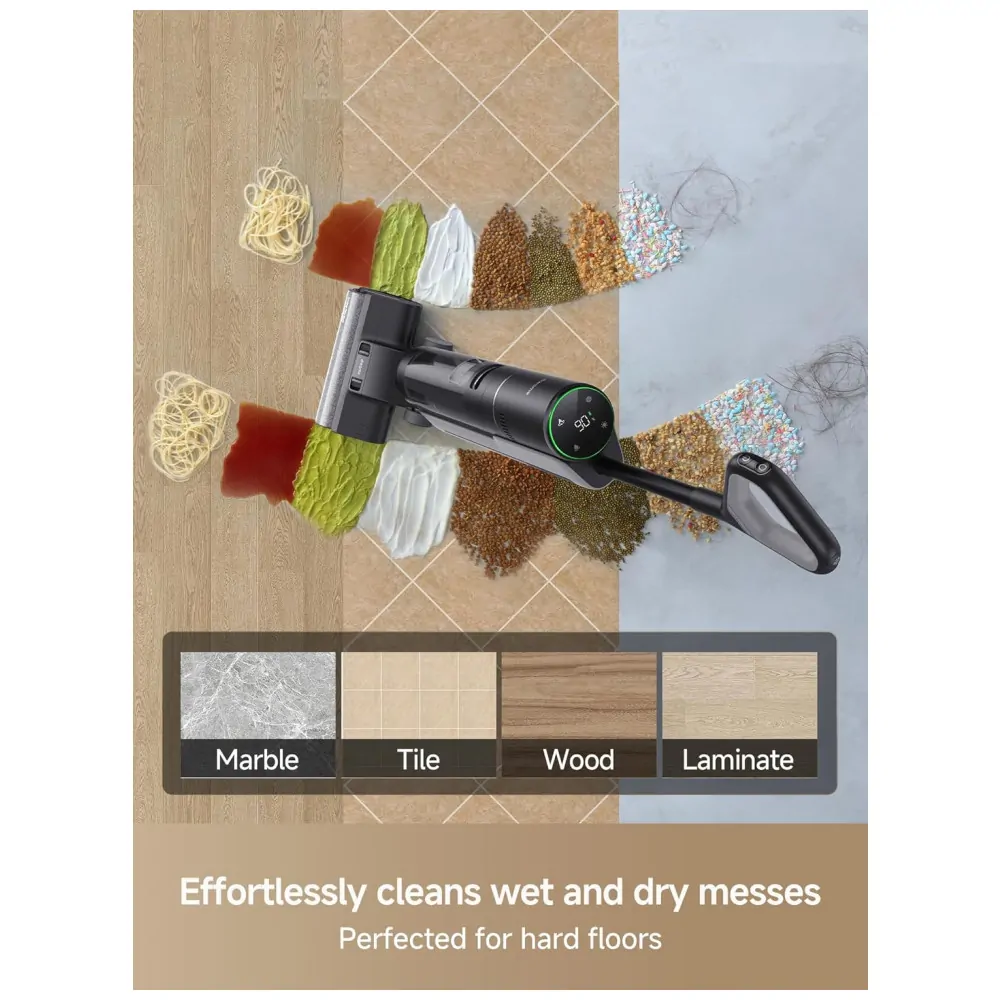 Aspirador e Mop DREAME H12 PRO Limpeza Eficiente e Inteligente, Autolimpeza com Ar Quente, Bateria de Longa Duração
