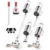 Aspirador de Pó Sem Fio 550W 45 KPa para Pelos de Animais, Tapetes e Pisos de Madeira 60 Min de Autonomia, Filtro HEPA, Leve e Recarregável Branco