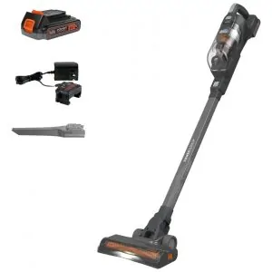 Aspirador de Pó Sem Fio BLACK DECKER POWERSERIES 20V MAX, Bastão Recarregável com Luzes LED no Chão, Leve e Antiemaranhado