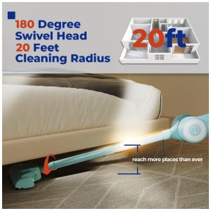 Aspirador de Pó Roomie Tec 450W, Leve 2 em 1 com Sucção Poderosa, Filtro HEPA sem Saco, Capacidade de Pó Grande, Cabo de 6m Ideal para Pisos,