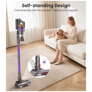 Aspirador de Pó NADALY sem Fio, Novo Modelo 2025 com 580W, 48KPA, 65 Minutos de Autonomia, Leve, Autônomo Ideal para Casa, pelos de Animais, Carpete