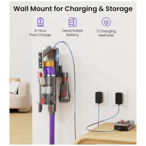 Aspirador de Pó NADALY sem Fio, Novo Modelo 2025 com 580W, 48KPA, 65 Minutos de Autonomia, Leve, Autônomo Ideal para Casa, pelos de Animais, Carpete