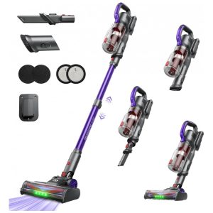 Aspirador de Pó Sem Fio AlloyMove 45KPA, Até 60 Minutos de Autonomia, Sucção Poderosa para Casa, 3 Modos de Sucção,