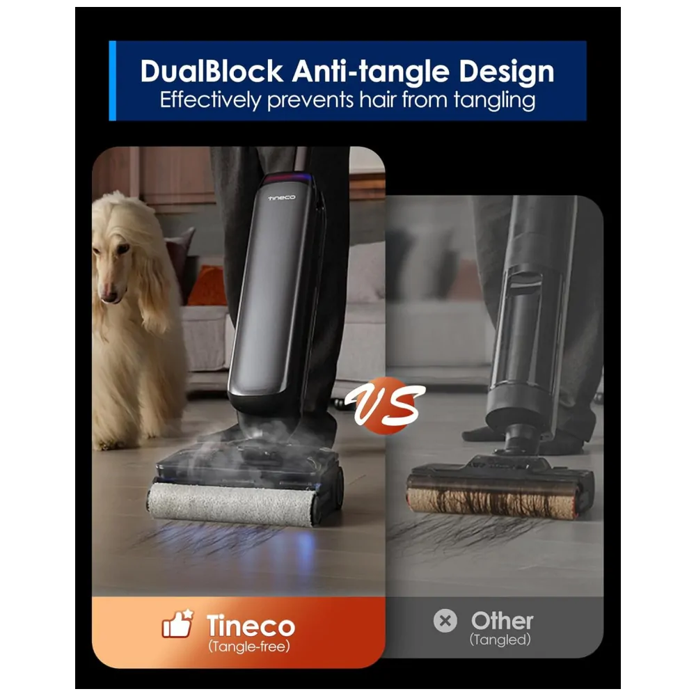 Aspirador de Pó a Vapor Tineco Floor One S9 Artist, Limpeza a Seco e Úmido, Potência de Sucção de 22kPa, Tecnologia de HiperVapor,
