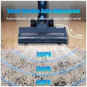 Aspirador de Pó Sem Fio PRAVOLE, 400W 45kPa 55min, 8 em 1 para Casa Recarregável para pelos de Animais Tapetes Pisos de Madeira 1,2L de Capacidade,