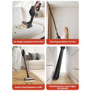 Aspirador Sem Fio Autolimpante Honeywell VC16 Aeromax Elite Preto Fosco 600W 60 Minutos 25.2V.