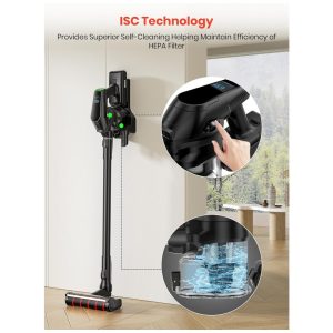 Aspirador Sem Fio Autolimpante Honeywell VC16 Aeromax Elite Preto Fosco 600W 60 Minutos 25.2V.