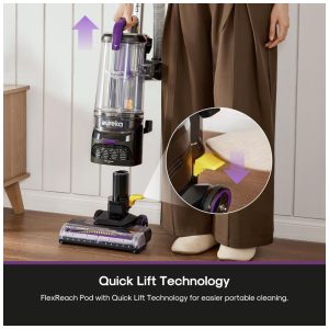 Aspirador Vertical Eureka FlexReach Roxo 192AW Lift Up Anti Emaranhado NEU651PL 2.3L 110V