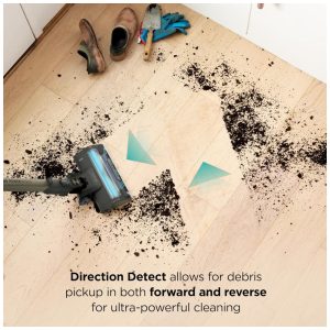 Aspirador Vertical Sem Fio Shark PowerDetect Pet Plus Clean Empty IP3253 Cinza Escuro Sucção Dupla Ação, Filtro HEPA,