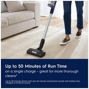 Aspirador Sem Fio Electrolux Ultimate600 Azul Denim PowerPro Bristle LED 50 Minutos EHVS65S1AD 21.6V.