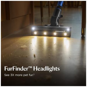 Aspirador Sem Fio Bissell PowerClean FurFinder Cinza Escuro Antiembaraço 200W 40 Minutos 25.2V.