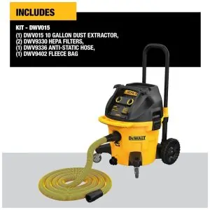 Aspirador de Pó 37,8L com Sistema AirLock e Limpeza Automática do Filtro, 110V, DEWALT DWV01510, Amarelo