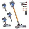 Aspirador Sem Fio BSNAW Azul 35kPa LED Bateria Destacável 50 Minutos 8 em 1 XL 638B 22.2V