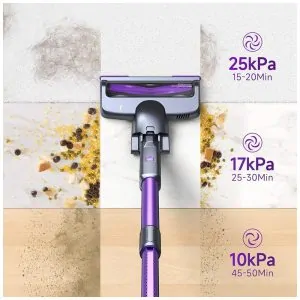 Aspirador Sem Fio Lubluelu GX 202Z R01 IT Roxo Brushless 235W Autoestável 50 Minutos 25.9V.