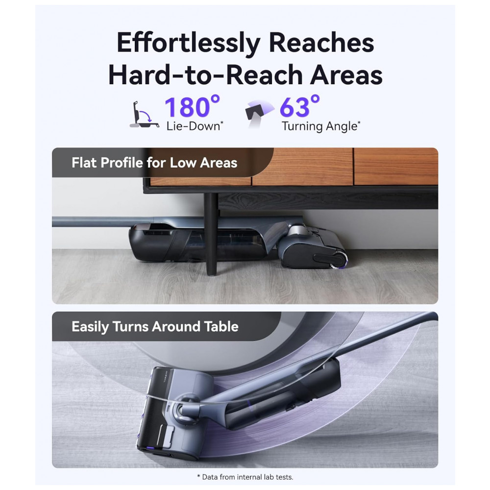 Aspirador e Limpador Úmido Seco NARWAL S30 Pro Cinza Espacial 20000Pa Anti Emaranhado Auto Limpeza 90 C 21.6V