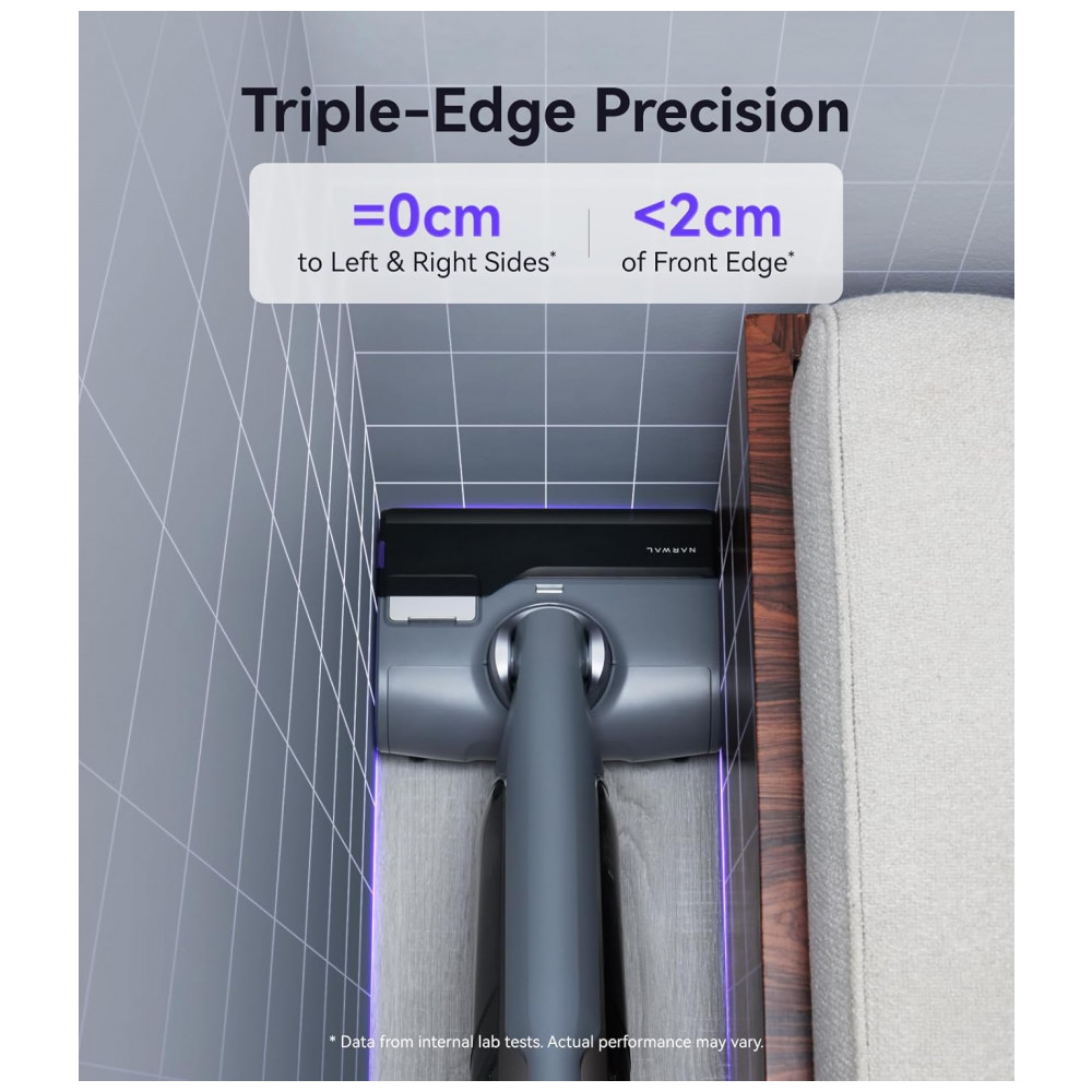 Aspirador e Limpador Úmido Seco NARWAL S30 Pro Cinza Espacial 20000Pa Anti Emaranhado Auto Limpeza 90 C 21.6V