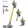 Aspirador Sem Fio CHEBIO Dourado 45kPa 8 em 1 LED Anti Emaranhado 60 Minutos C8 US NEW 1.5L 22.2V
