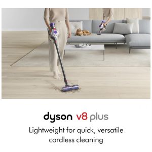 Aspirador Sem Fio Dyson V8 Plus Prata Níquel 115AW 21.6V 0.54L Filtro HEPA