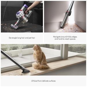 Aspirador Sem Fio Dyson V8 Plus Prata Níquel 115AW 21.6V 0.54L Filtro HEPA
