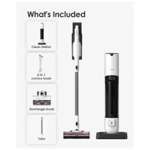Aspirador Sem Fio Tineco Pure ONE Station 5 Branco 175W ZeroTangle iLoop Autolimpeza 70 Minutos Pure ONE Station 5 25.2V