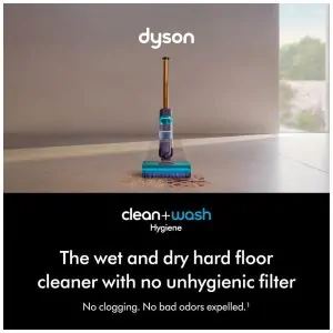 Aspirador de Pisos Dyson Clean Wash Hygiene Azul Prússia Cobre Sem Fio WR03 14.4V