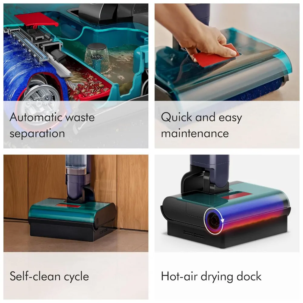 Aspirador de Pisos Dyson Clean Wash Hygiene Azul Prússia Cobre Sem Fio WR03 14.4V